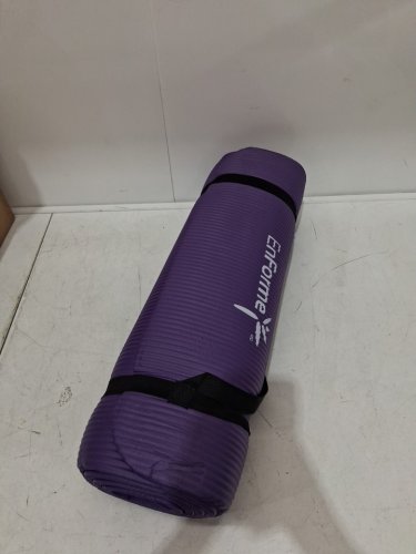 signature fitness GOYOGA EXERCISE MAT WITH CARRYING STRAP - 72" x 24" x 1/2" - PURPLE image 3