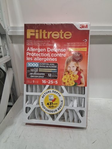 3m filtrete allergen reduction air filter - mpr 1000 - merv 11 - 16" x 25" x 4" (model: dp01dc-4-c) image 4