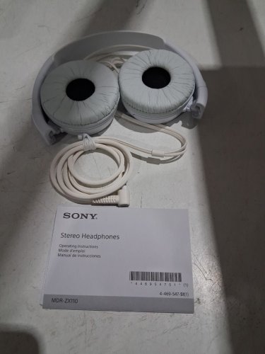 Sony MDR-ZX110 Wired Over-Ear Headphones - 3.5mm Aux - White (MODEL: MDR-ZX110) image 4