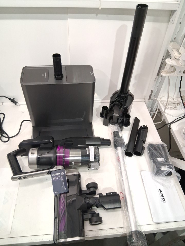 Eureka Cordless Rechargeable 3-IN-1 Stick Vacuum Cleaner WITH CLEANING STATION & ANTI-TANGLE NOZZLE FOR ALL FLOORS - GREY/PURPLE (MODEL: NEC490SE) image 5