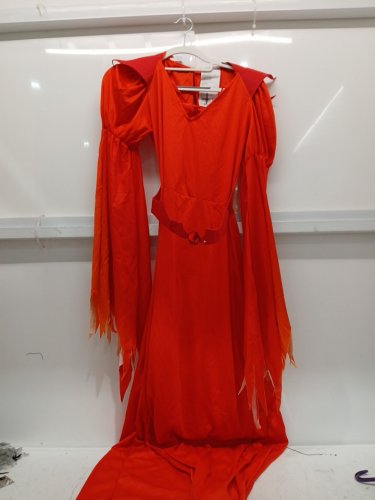 womens parrtyHOLIC FLAME DEVIL DRESS WITH COLLAR - MEDIUM 8-10 RED/ORANGE image 2