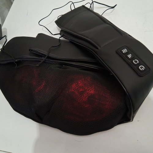 NEKTECK KNEADING MASSAGER FOR NECK, BACK AND FEET WITH 8 KNEADING ROLLERS AND HEAT - BLACK (MODEL:NK-NM06) image 3