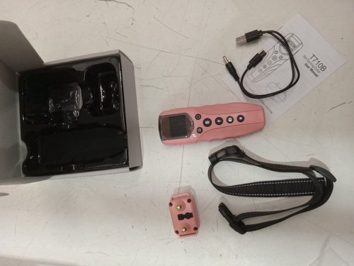 waterproof pet training collar with remote - 3 training modes - 16 shock levels - pink/black (model: t710b) image 3