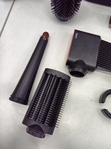 6PC DYSON i.d curly + coily airwrap multi styler and hair dryer with bluetooth - amber silk ( model: hs08) image 6