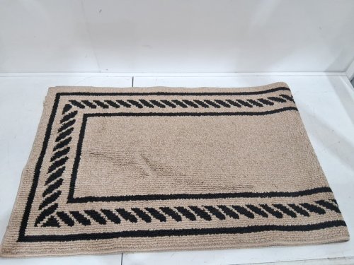 Nautica home rope border runner rug - 2ft x 6ft - Double Border (black)/Natural Twist(tan)  (Model: 1718190) image 2