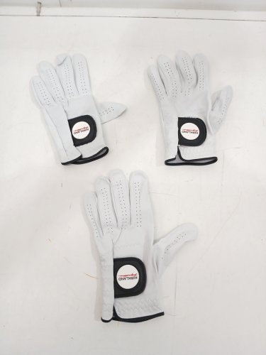 3PK Kirkland Signature Premium Cabretta Leather Golf Gloves - left Hand - MEDIUM/LARGE - White (Model: 1819560) image 3