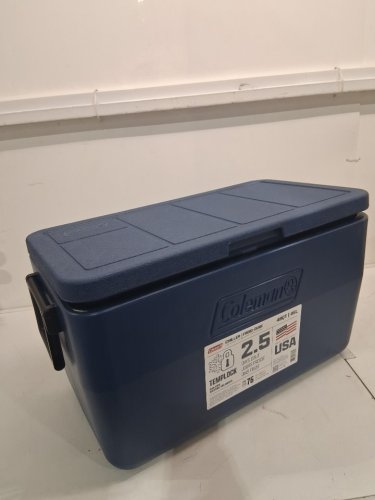 COLEMAN CHILLER PORTABLE INSULATED HARD COOLER WITH HEAVY DUTY HANDLES - 48QT - DARK BLUE (MODEL: 2226955) image 2