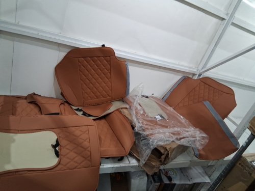 5-seat FLORICH Full Set real leather Car Seat Covers -osfm - brown image 4
