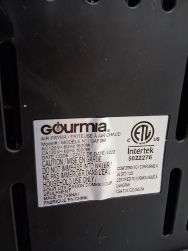 GOURMIA DUAL BASKET DIGITAL AIR FRYER - 10QT. CAPACITY - BLACK (MODEL: GAF966) image 9