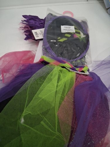 2PC GIRL'S PARTYHOLIC WITCHY WITCH COSTUME SET - MEDIUM 8/10 - BLACK / PURPLE / GREEN image 2