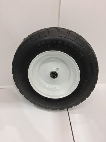 Marathon Pneumatic Air Universal Wheelbarrow Tire 4.80/4.00-8 - 14.5" x 5" - white rim image 5