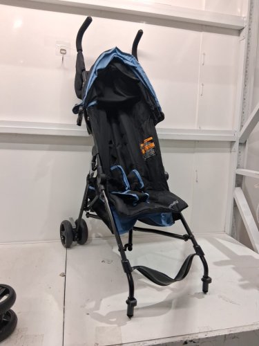 Summer By Ingenuity INFANT 3DMINI CONVENIENCE foldable STROLLER - 45lb cap - BLACK/blue (MODEL: 32643) image 5