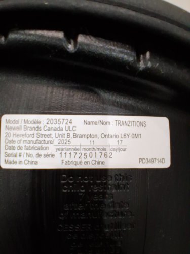 GRACO TRANZITIONS 3-IN-1 HARNESS/HIGHBACK/BACKLESS BOOSTER CAR SEAT - 100LBS MAX/CAP - PROOF/BLACK (MODEL: 2035724) image 7