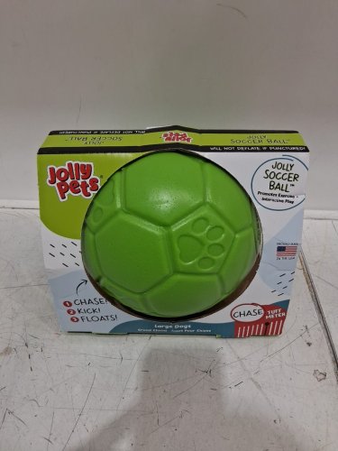 jolly pets soccer ball - floats & bounces - large 8" - green apple (model: SB08 GR) image 2