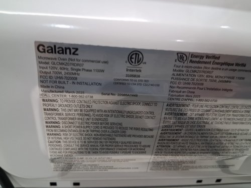 GALANZ RETRO STYLE COUNTERTOP MICROWAVE OVEN - 0.7CU.FT - red (MODEL: GLCMKZ07rdr07) image 7