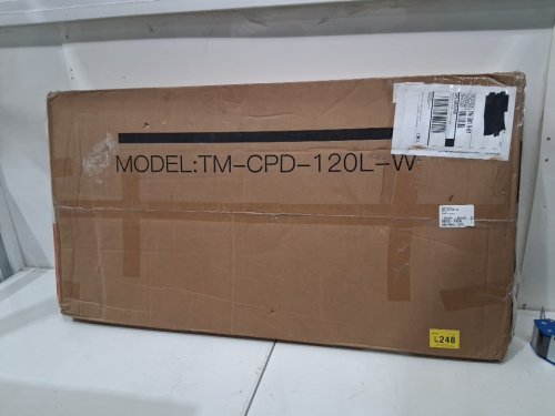 enhomee l shaped Computer Desk with power outlet - 19.7" x 47.2" x 29.5" - white (model:TM-CPD-120L-W) image 3