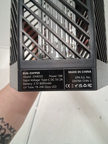 reogle rechargeable bug zapper lantern - black (model: jdm01d) image 3