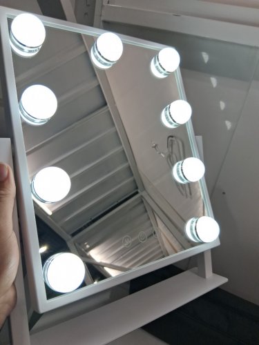 HOLLYWOOD STYLE Makeup VANITY Mirror with LED Lights AND 3 LIGHTING SETTINGS - 14.5" x 12" image 4