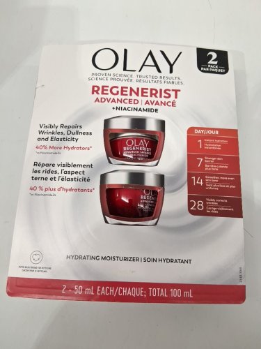2PK OLAY REGENERIST advanced CREAM FACE MOISTURIZER + niacinamide, FRAGRANCE FREE - 50ML image 2