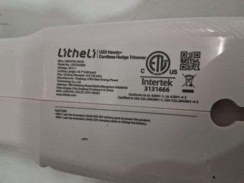 Litheli Cordless Hedge Trimmer - U20 20V 2.0Ah  - white - (model: egt040081) image 5