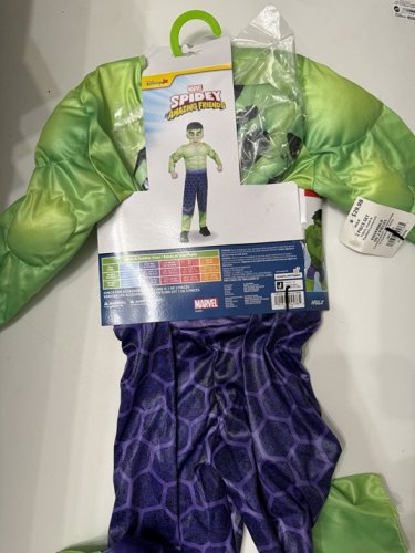2PC TODDLER JAZWARES COSTUME PLAY SPIDEY AND HIS FRIENDS HULK COSTUME - 2T - GREEN/PURPLE/BLACK image 3