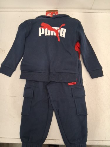 3PC PUMA Boys Hoodie, Shirt & Pants Set - Size 3 - Blue/Red (Style: 8888001) image 2