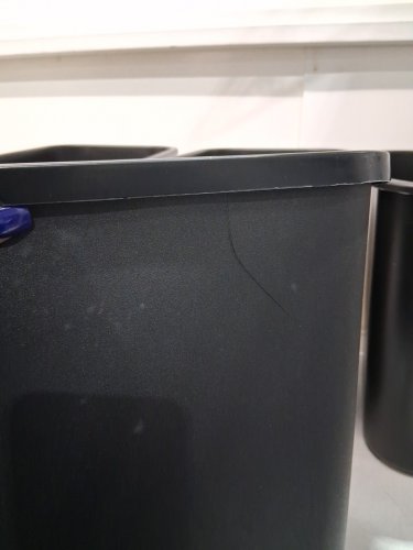 4PK RUBBERMAID RECTANGULAR WASTEBASKET TRASH CAN - 28QT/26.5L - BLACK (MODEL: 2063171) image 5