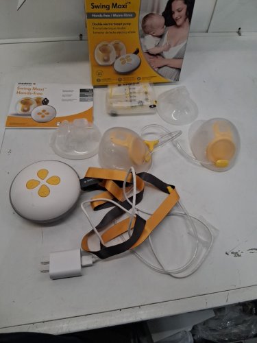 medela swing maxi hands-free breast pump - clear/yellow/grey (model: 101046709) image 2