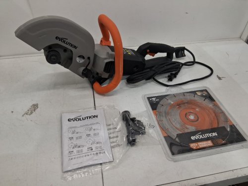 Evolution Power Tools CORDED 10" Electric concrete Circular saw with Diamond Masonry Blade - 4" CUTTING DEPTH (Model:R255DCT) image 2