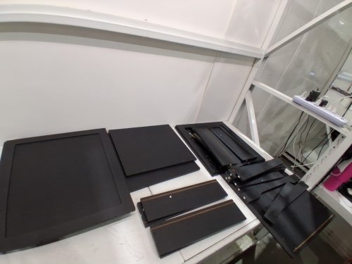 Gadroad Farmhouse 3 Drawers Accent Nightstand with Charging Station - 18"x 18" x 24" - black (model: 02NS019A) image 4