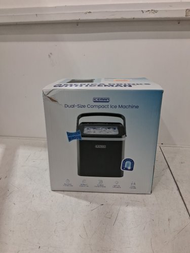 Iceman Dual-Size Ice self cleaning portable counter top ice maker - 22lbs/24hrs - black (model: rj56-bul-12) image 6