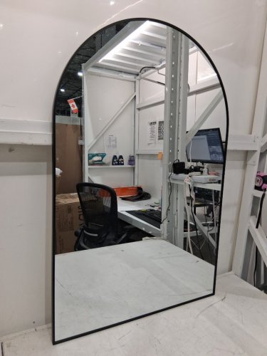 HARRITPURE Arched bedroom wall Mirror - 24" x 36" - black image 3