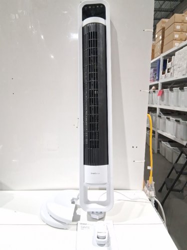 omnibreeze premium 38" Rotating tower fan with wifi CONTROL, 5-SPEEDS & REMOTE - white/BLACK (model: 5333021/dc2313r-g) image 3