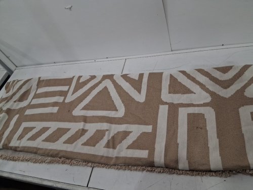 gugxiom multi-purpose boho chenille pet furniture cover for 2-3 cushion sofa - 71" x 118" - milk tea image 3