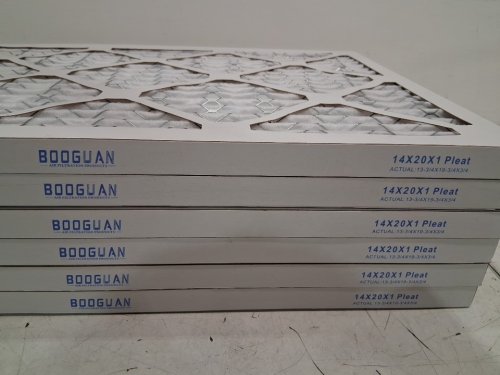 6PK BOOGUAN PLEATED HVAC HC FURNACE AIR FILTER 14" X 20" X 1" (MODEL:MERV13) image 4