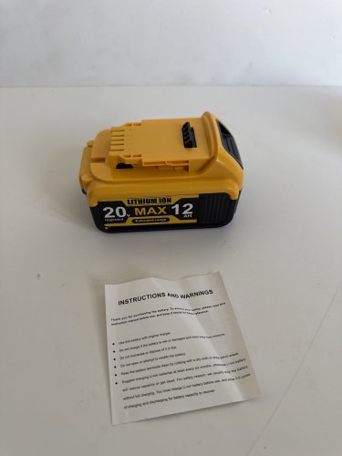 REPLACEMENT LITHIUM-ION TOOL BATTERY - 20V - 12AG - YELLOW/BLACK (MODEL: 20V) image 3
