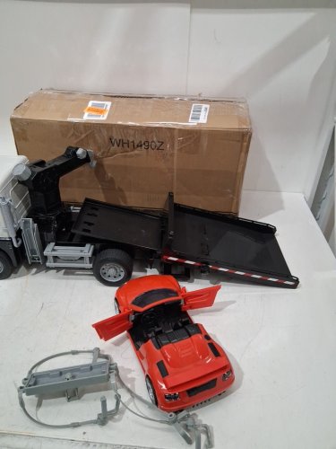 DRIVEN by Battat Tow Truck with Lights Sounds and Sports car - 20" - Red/Grey/Black (model: WH1490Z) image 3
