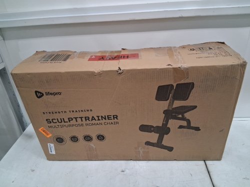 lifepro SculptTrainer Lite Multipurpose Roman Chair - 330LB Max - Black/White (model:‎ LP-STMRC-GRY) image 6