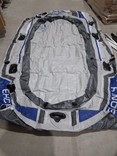 INTEX EXCURSION 4-PERSON INFLATABLE BOAT WITH MOTOR MOUNT FITTINGS, PADDLE, PUMP & CARRY BAG, 880LB RATING - GREY (MODEL: ‎68324EP) image 6