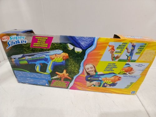 Nerf Super Soaker Power Drench XL Water Blaster with easy fill station hose attachment - blue/green/orange (model: ‎G1117) image 5