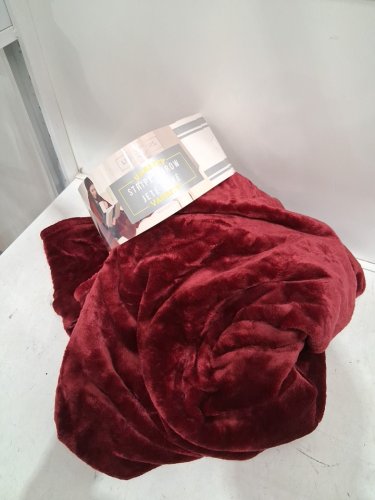 LIFE COMFORT VARSITY THROW BLANKET - 60" X 70" - Red - (MODEL: 1528083) image 2