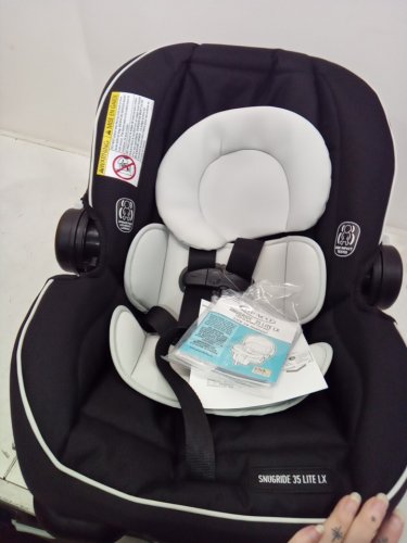 GRACO SNUGRIDE 35 LITE LX INFANT CAR SEAT - MAX WEIGHT 34LBS - BLACK/GREY (MODEL: 2119658) image 4