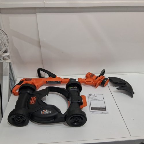 BLACK + DECKER 3-IN-1 COMPACT ELECTRIC MOWER STRING TRIMMER - 12" PATH - 6.5AMP - ORANGE/BLACK (MODEL: BESTA512CM) image 3