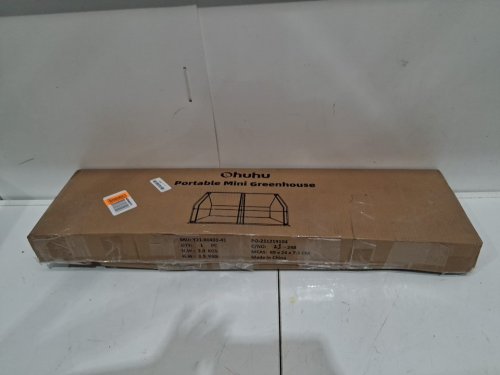 ohuhu outdoor portable mini greenhouse with waterproof and uv protected plastic - 71" x 36" x 36" - clear green (model: ggh-11) image 2