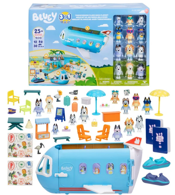 42PC BLUEY 3-IN-1 TRANSFORMING PLANE MEGA PLAYSET (MODEL: 1785081) image 2