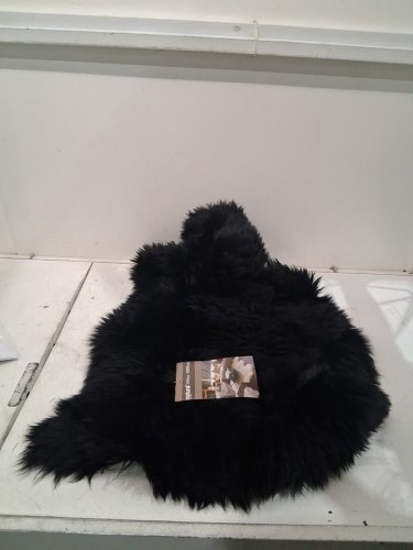 Natural Milan Genuine Sheepskin Area Rug - 2FT X 3FT - black image 3