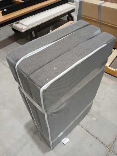 twolike tri folding foam mattress - 4" x 38" x 75" - twin - grey image 5