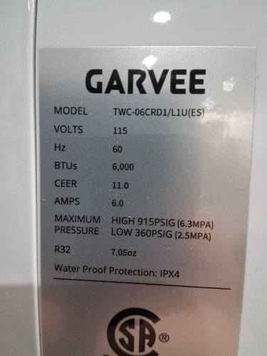 garvee window air conditioner with remote control - 6000btu - white (model:twc-06crd1/l1ui) image 13