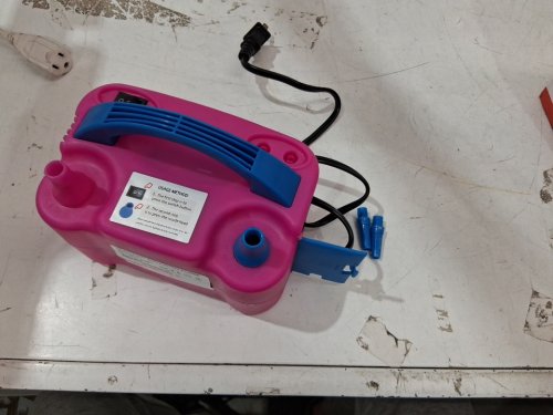 electric portable dual nozzle balloon inflation pump - 110V - 600W - PINK/BLUE (MODEL: 73005) image 2