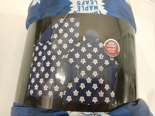 NHL TORONTO MAPLE LEAFS 2-IN-1 OUTDOOR WATER RESISTANT SNAP ON HOODED BLANKET - 54" X 72" - BLUE/WHITE (MODEL: 7985227) image 3